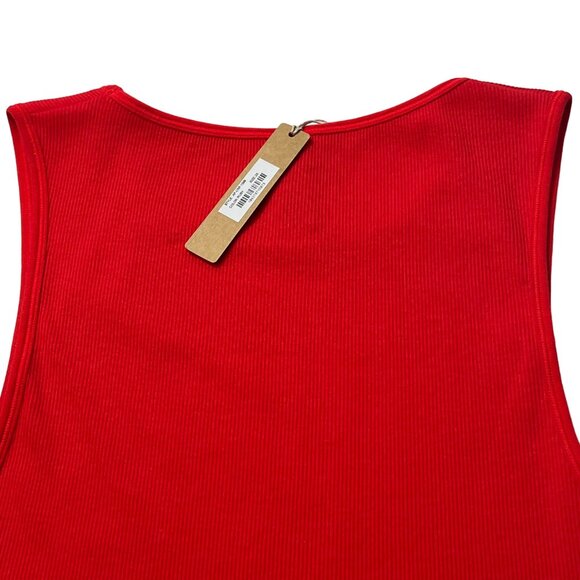 SKIMS Cotton Rib Super Crop Tank Ruby 2X - Picture 6 of 10